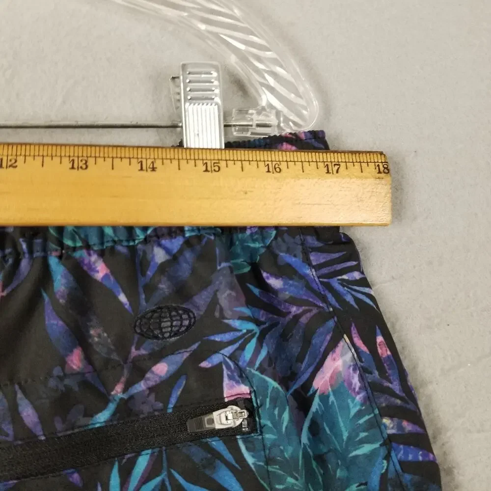 Reel Legends Shorts Mens Large‎ Leaf Print Swim Trunks Shorts Pockets
